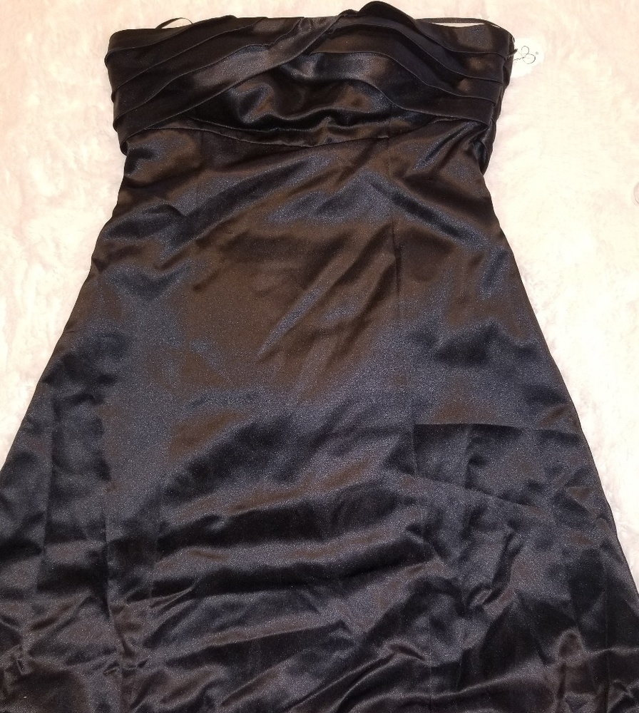 Jessica Simpson black strapless dress.